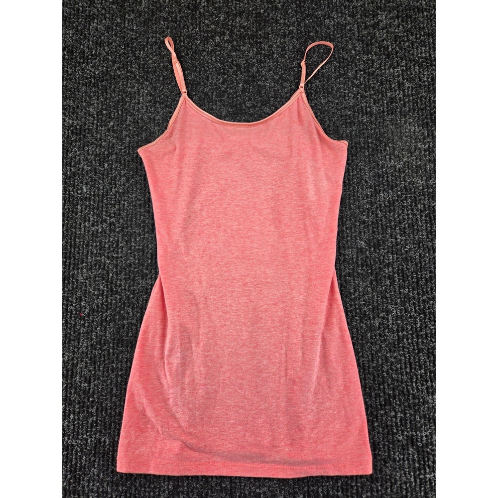 Ambiance‎ Apparel Womens Coral Pink Heathered Spaghetti Strap Camisole H60340